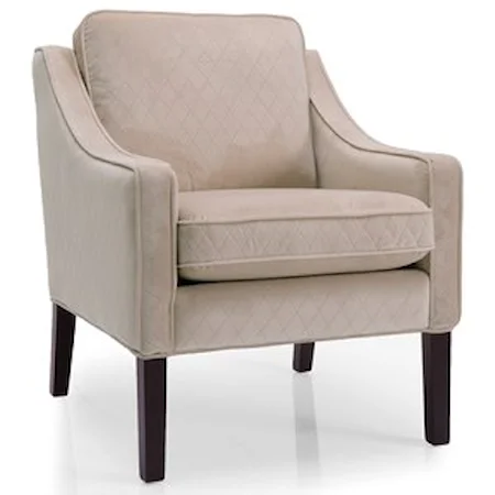 Upholstered Chair with Slope Track Arms